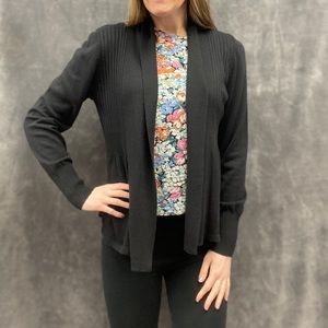 August Silk cardigan sweater black new S M L XL